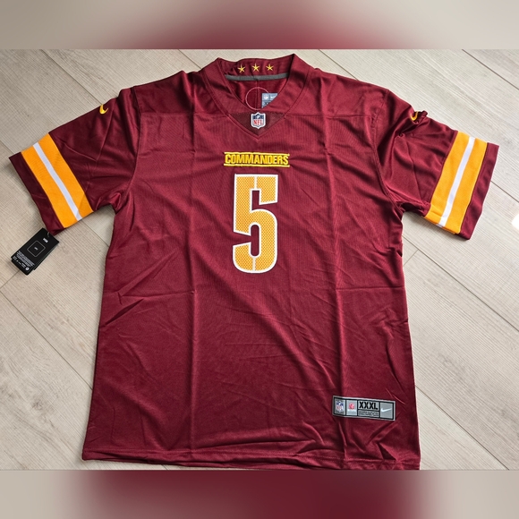 Jayden Daniels #5 Burgundy Red Stitched Football Jersey Men… - Picture 3 of 6